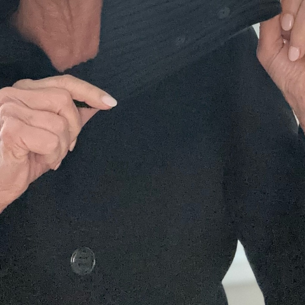 Calvin Klein Black Double-Breasted Pea Coat - Picture 8 of 9
